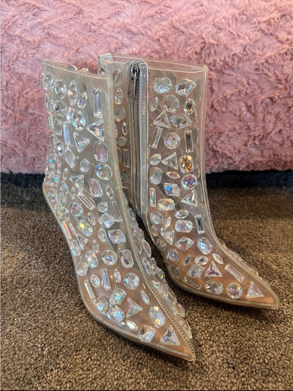 Steve Madden Crystal Ankle Boots